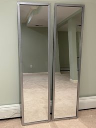 Pair Of Metal Rectangular Mirrors