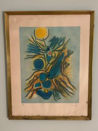 Framed Lithograph Gustave Singier Signed And Numbered