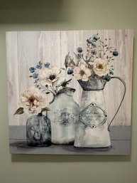 Flower Print On Canvas