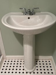 White Pedestal Sink