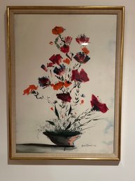 Fleurs Rouges By Robert E. Driscoll Watercolor