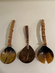 Set Of 3 Primitive Spoons