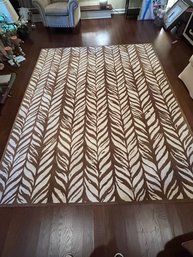 Pottery Barn Brown And Cream Rug