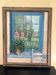 Painting Of Window And Flowers