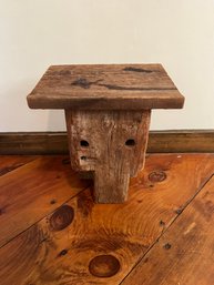 Handmade Wood Carved Stool