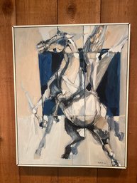 Oil On Canvas 'Sketch For Pegasus' Signed By Joe Testa Secca