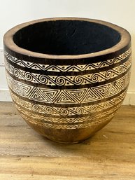 Timor Carved Palm Pot/planter