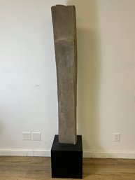 Slate Sculpture On Metal Base