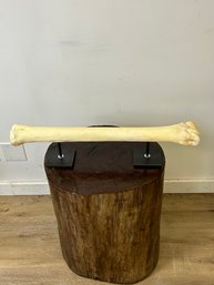 Giraffe Leg Bone On Metal Stand (1of2)