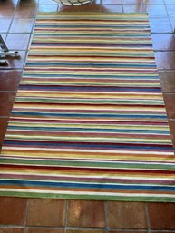 Striped Multicolored Area Rug 8' X 5'