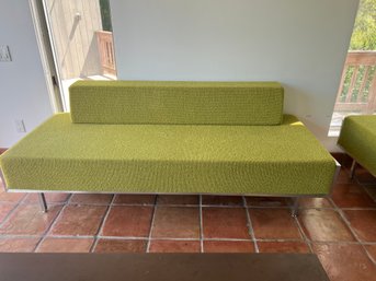 Lot #2 Of 2 Modern Green Sofa By Inspiron NYC