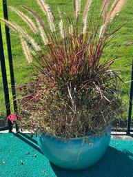 Single Green Glazed Ceramic Planter