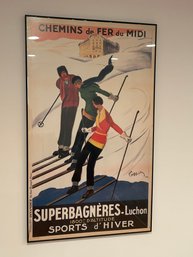 Framed Skiing Print