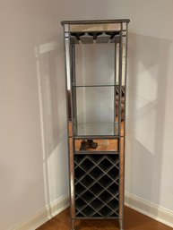 Mirrored Wine And Glass Rack