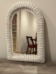 White Wicker Mirror