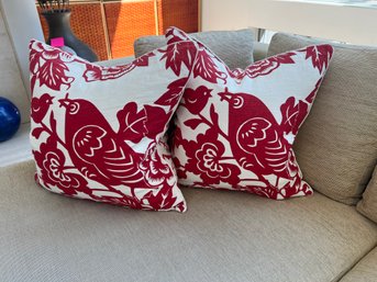 Pair Of Thomas Paul 22'sq Linen Pillows (2 Of 2)