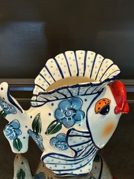 Ceramic Kissing Fish Vase