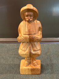 Carved Wooden Man With Pantaloons