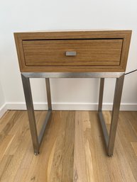 Modern Metal And Wood Side Table