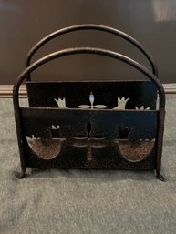 Folk Art Rooster Metal Napkin Holder