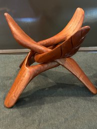 Mid-century Teak Tripod Stand