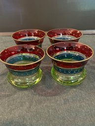 4 Vintage Tea Light Holders