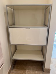 Metal And Lacquer Shelving Unit/storage In Cream