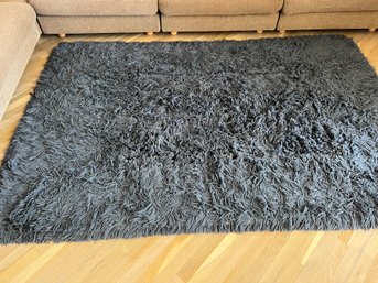 5x8 Blue Long Shag Area Rug