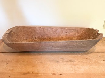 Large Hand Carved Wood Dough Bowl