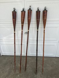 Set Of 5 Tiki Torches