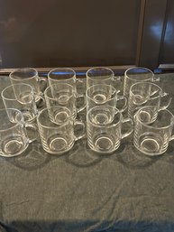 12 Arcoroc French Glass Mugs