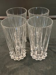 Set Of 4 Crystal Rosenthal Highball Glasses