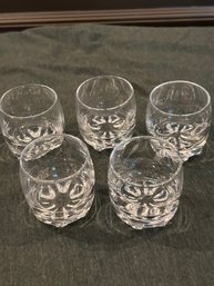 Set Of 5 Italian Crystal Shot Glasses