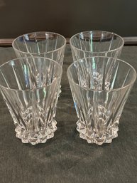 Set Of 4 Rosenthal Crystal Double Old Fashioned Glasses