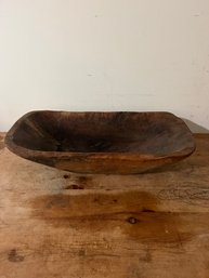 Hand Carved Wood Dough Bowl