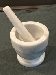 White Marble Mortar And Pestle