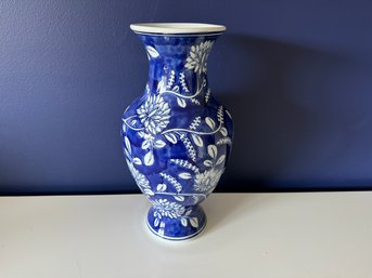 Blue And White Chinoiserie Vase