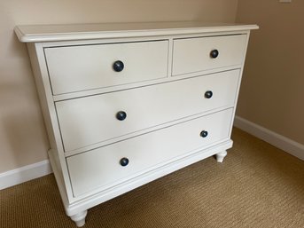 White Dresser With Blue And Gold Knobs