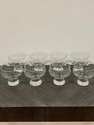 Set Of 8 Dansk Clear Dessert Stems