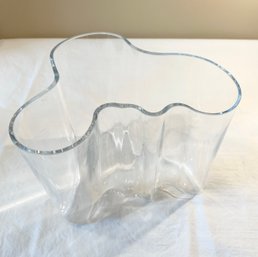 Alvar Aalto Clear Glass Littala Vase