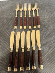 Mid-century Modern 12pc Cocktail Flatware