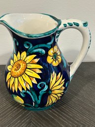 Hand Painted Ceramic Pitcher