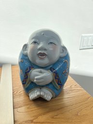 Ceramic Sitting Happy Buddha Figurine Statue