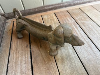 Vintage Cast Iron Daschund Weiner Dog Boot Scraper