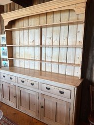 Antique English Pine Cupboard Cabinet