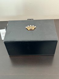 Black Glass Jewelry Box