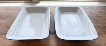 Pair Of Dansk Bistro Christianshavn Blue Rectangular Casserole Dishes