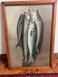 Antique Le Roy Fishing Lithograph Print