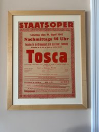 Vintage 1940 Opera Poster With Ticket