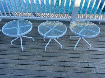 Set Of Three Outdoor Tables